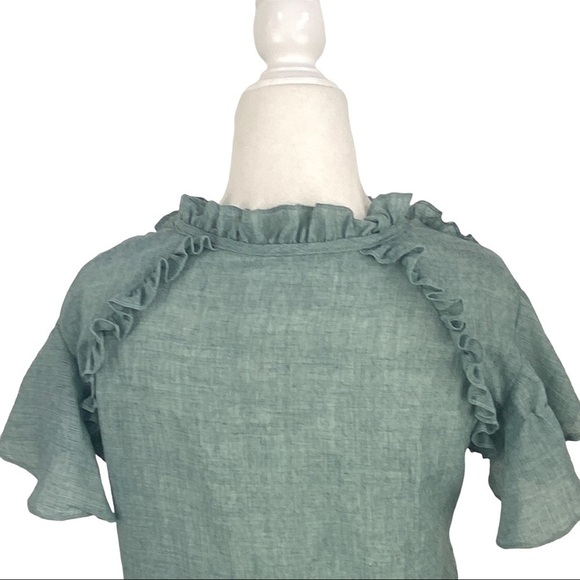 the JETSET DIARIES,  SUMMER MINI LIGHT GREEN, RUFFLE DRESS, NEW WITH TAGS - Picture 4 of 10